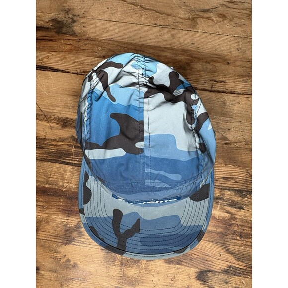 Supreme FW18 Reflective Teal Blue Camo Cap 5 Panel OSFM RARE Strapback USA - Picture 5 of 8